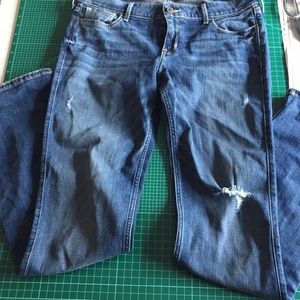 Hollister boot cut distressed denim jeans